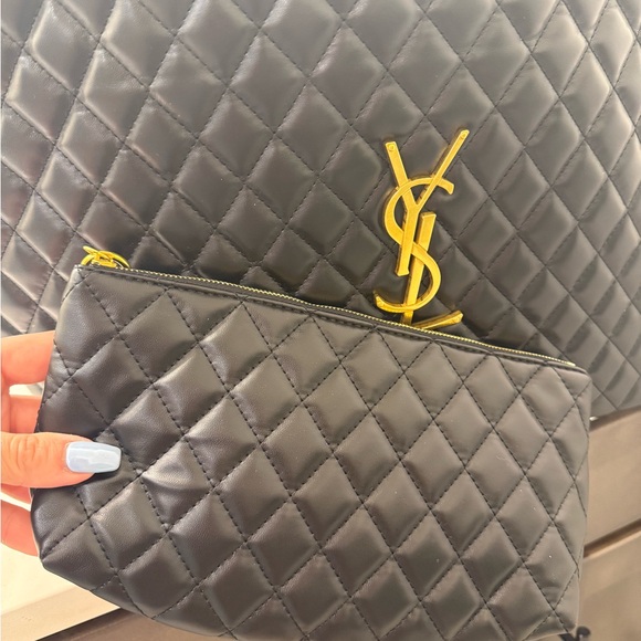 Yves Saint Laurent Black Quilted Tote - Picture 3 of 5